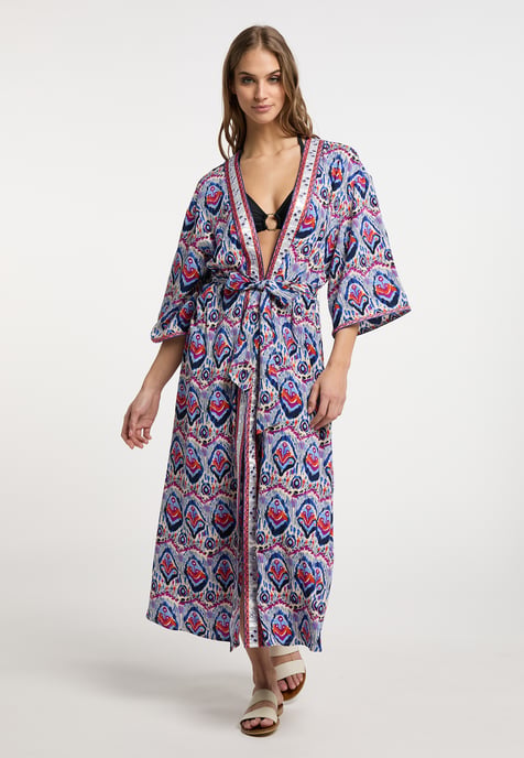 IZIA Kimono Damen Blau Mehrfarbig - Image 3