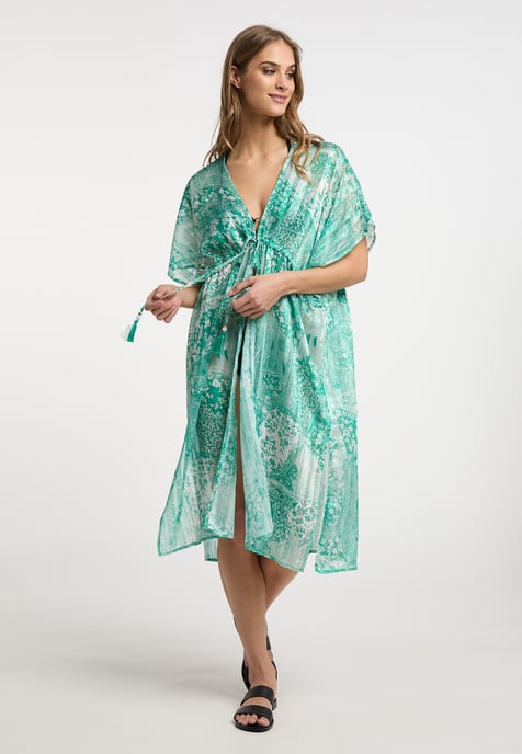 IZIA Kimono Damen Grün Weiss - Image 2