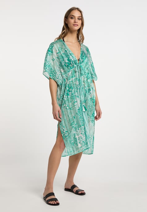 IZIA Kimono Damen Grün Weiss - Image 3