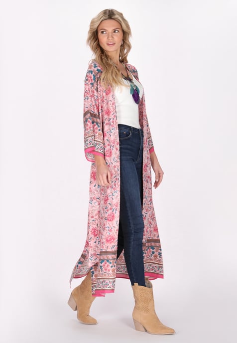 usha Kimono Frauen hellrosa mehrfarbig - Image 3