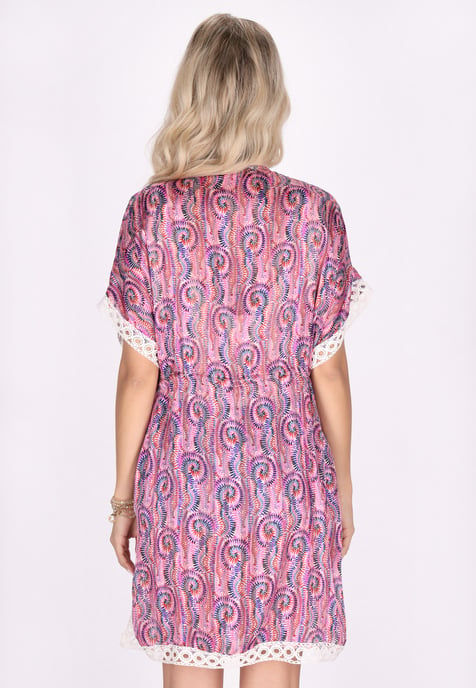 IZIA Kimono Damen Rosa Mehrfarbig - Image 4