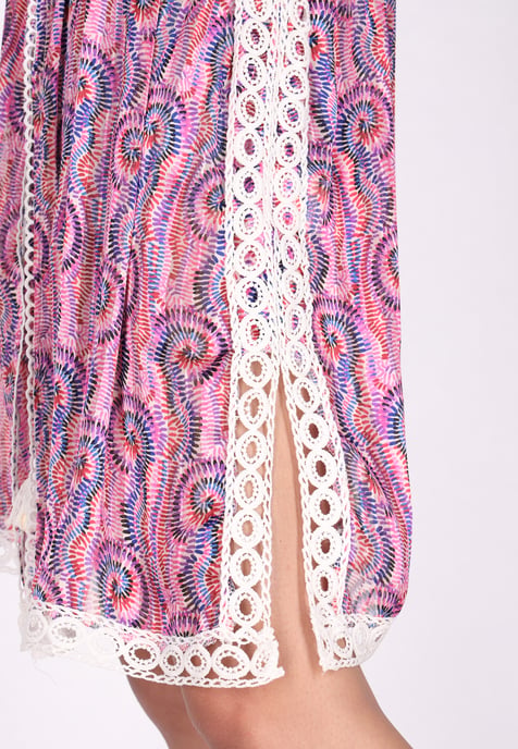 IZIA Kimono Damen Rosa Mehrfarbig - Image 5