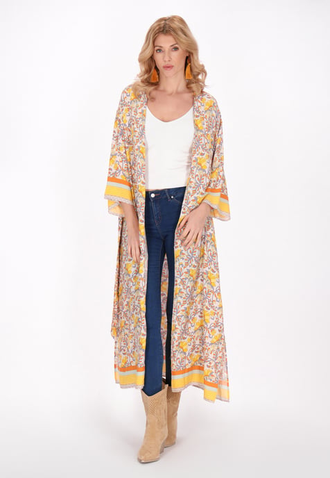 usha Kimono Frauen gelb mehrfarbig - Image 2