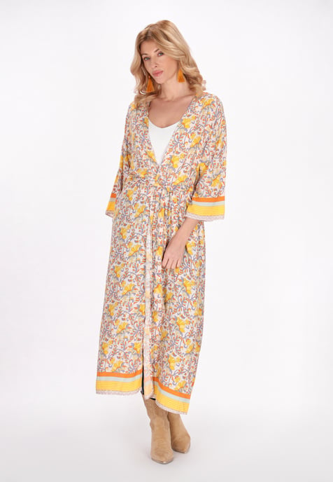 usha Kimono Frauen gelb mehrfarbig - Image 3