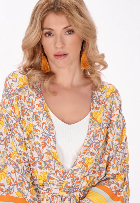 usha Kimono Frauen gelb mehrfarbig - Image 5