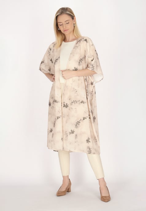 usha Kimono Damen Beige Mehrfarbig - Image 2