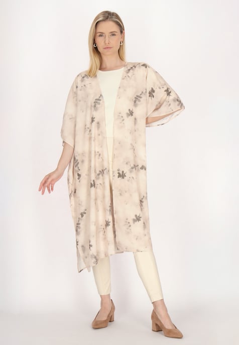 usha Kimono Damen Beige Mehrfarbig - Image 3
