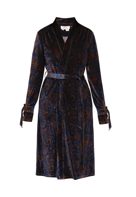 usha Kimono Frauen blau mehrfarbig - Image 1