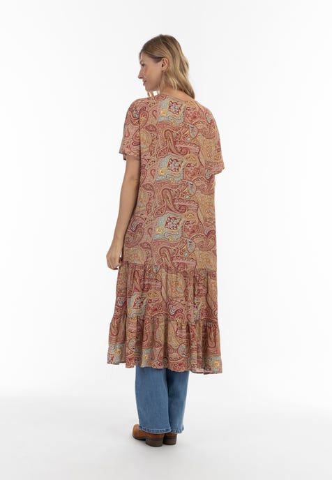 usha Kimono Damen Bordeaux Mehrfarbig - Image 3