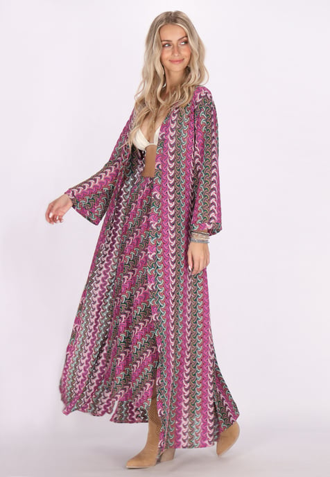 IZIA Kimono Damen Rosa Mehrfarbig - Image 3