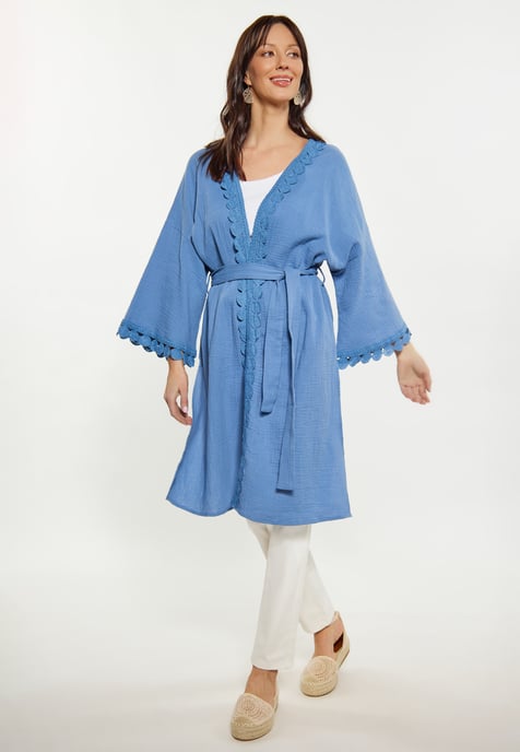 usha Kimono Damen Denimblau - Image 2