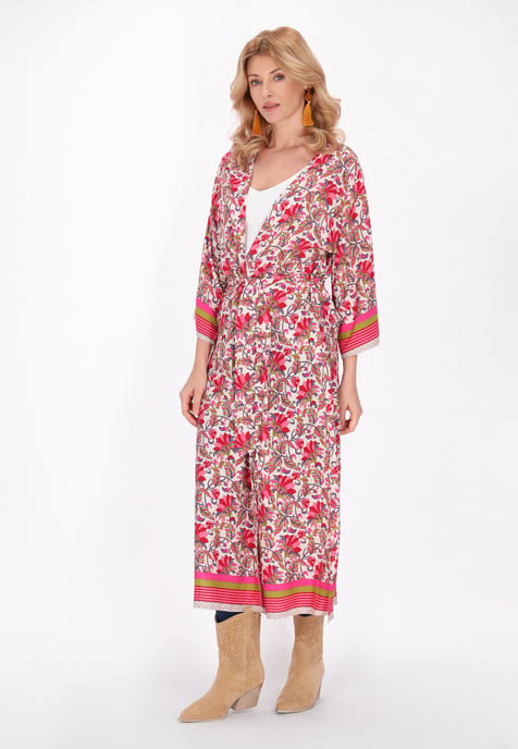 usha Kimono Frauen rot mehrfarbig - Image 3