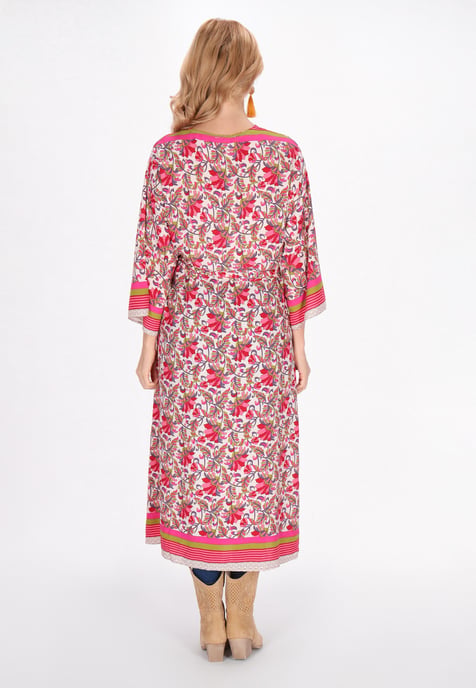 usha Kimono Frauen rot mehrfarbig - Image 4