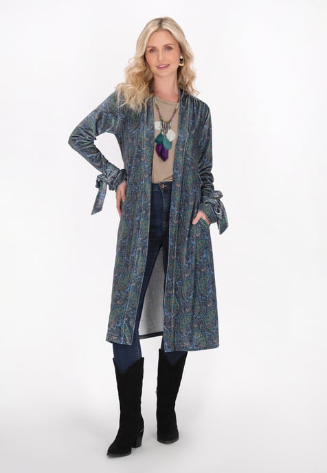 usha Kimono Frauen blau mehrfarbig - Image 3