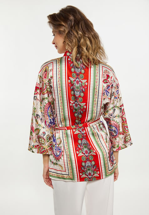 usha Kimono Damen Orange Mehrfarbig - Image 4