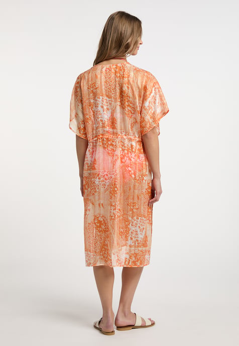 IZIA Kimono Damen Orange Weiss - Image 4