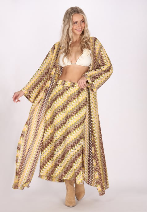 IZIA Kimono Damen Gelb Mehrfarbig - Image 2