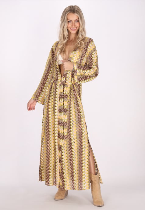 IZIA Kimono Damen Gelb Mehrfarbig - Image 3