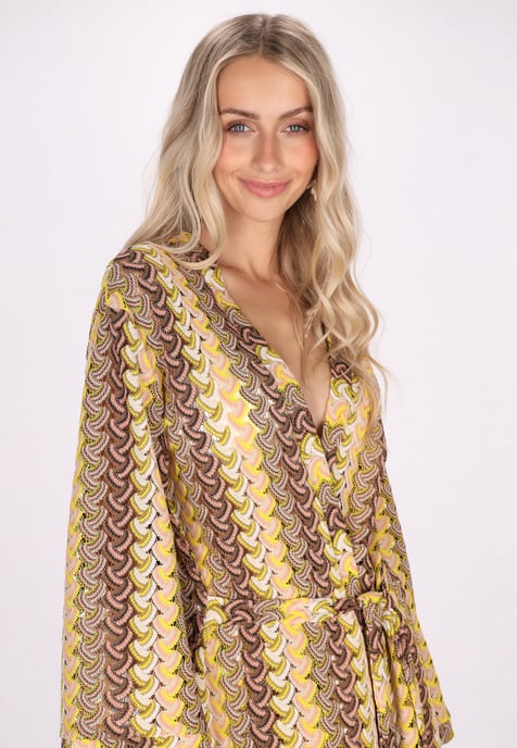 IZIA Kimono Damen Gelb Mehrfarbig - Image 5