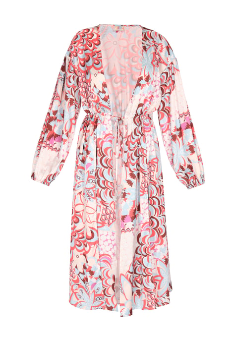IZIA Kimono Damen Rot Mehrfarbig - Image 1