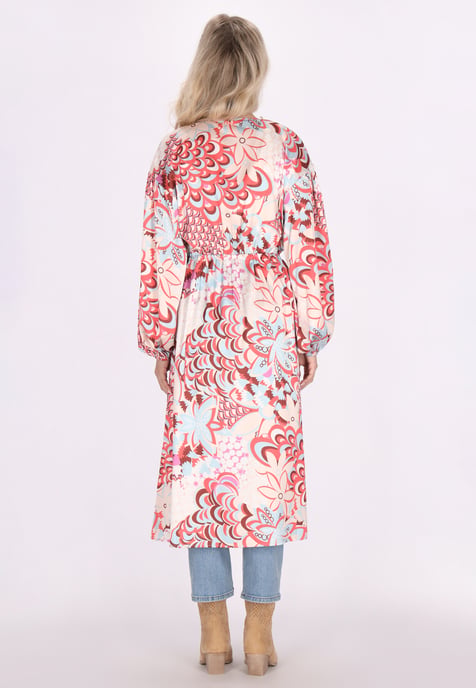IZIA Kimono Damen Rot Mehrfarbig - Image 4