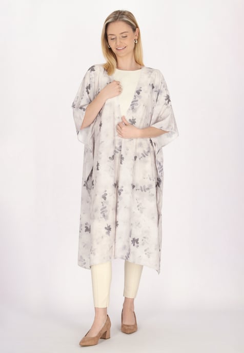 usha Kimono Damen Grau Mehrfarbig - Image 2