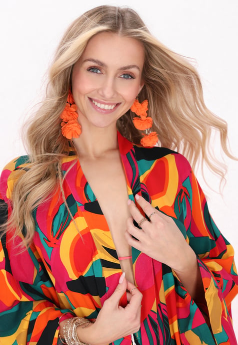 IZIA Kimono Frauen gelb mehrfarbig - Image 5
