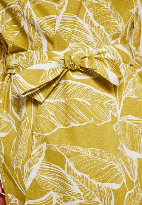 usha Kimono Damen Gelb Wollweiss - Image 5