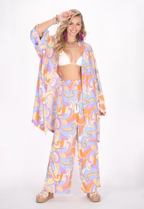 IZIA Kimono Frauen violett mehrfarbig - Image 2