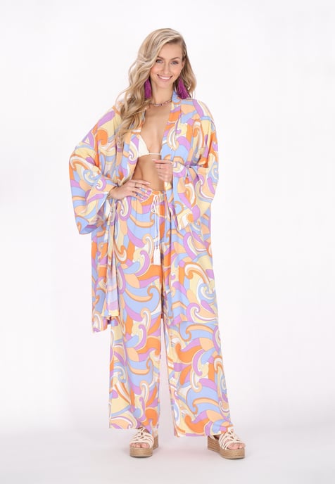 IZIA Kimono Frauen violett mehrfarbig - Image 3