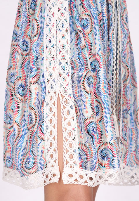 IZIA Kimono Damen Blau Mehrfarbig - Image 5