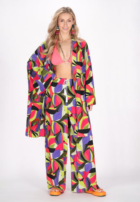 IZIA Kimono Frauen violett mehrfarbig - Image 2