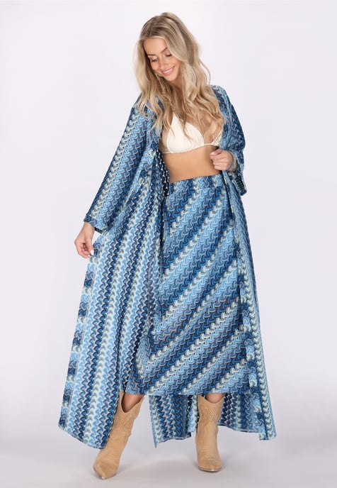 IZIA Kimono Damen Blau Mehrfarbig - Image 2