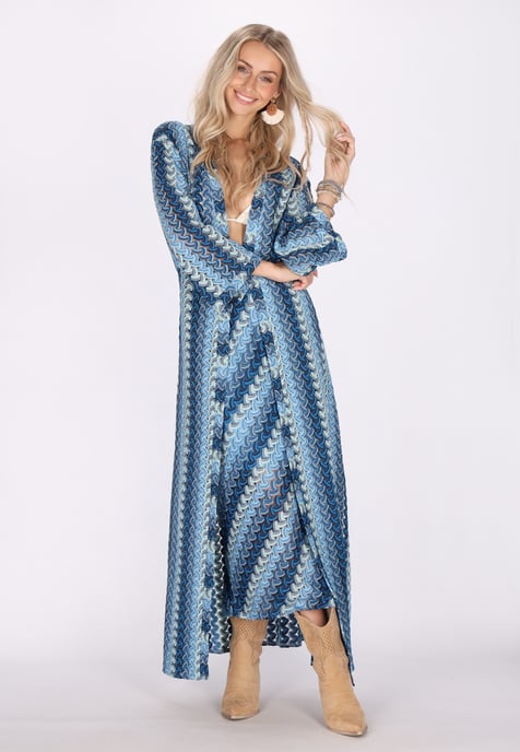 IZIA Kimono Damen Blau Mehrfarbig - Image 3