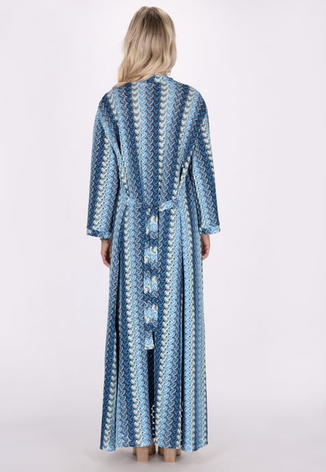 IZIA Kimono Damen Blau Mehrfarbig - Image 4