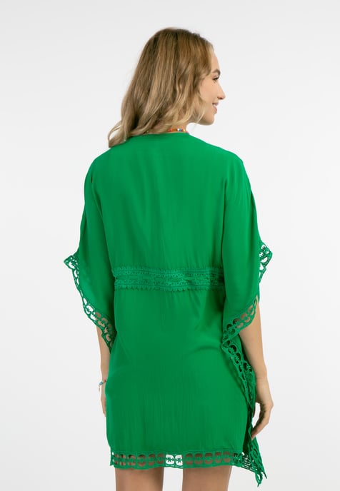 IZIA Kimono mit Lochspitze Damen grün - Image 4