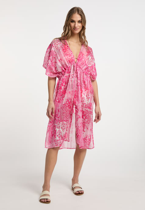 IZIA Kimono Damen rosa weiss - Image 2