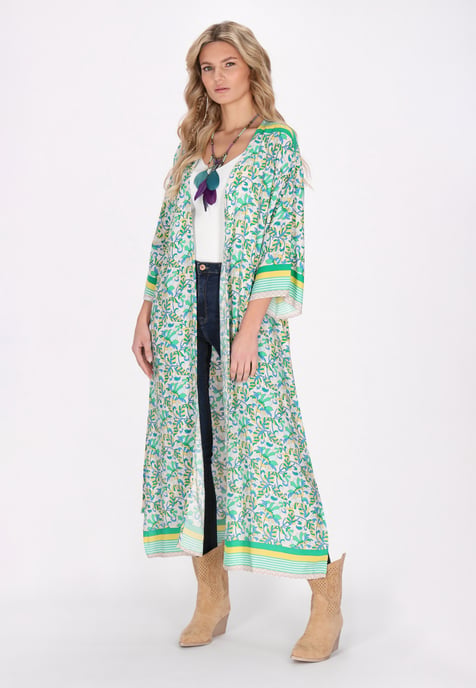 usha Kimono Frauen grün mehrfarbig - Image 3
