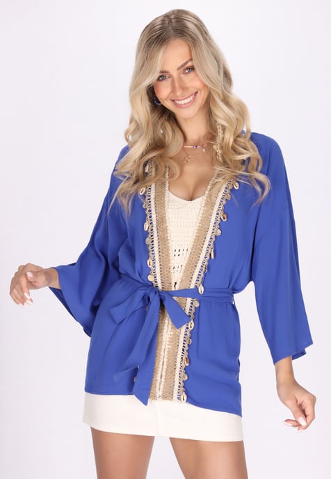 IZIA Kimono Damen KÖNIGSBLAU - Image 3