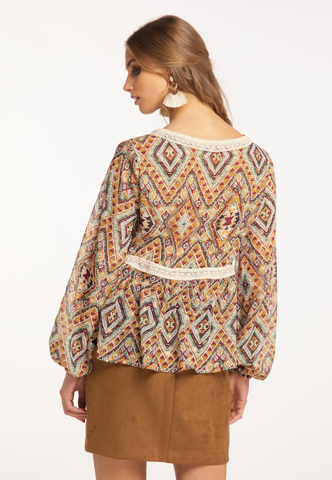 IZIA Tunika langarm Damen Orange Gold - Image 4