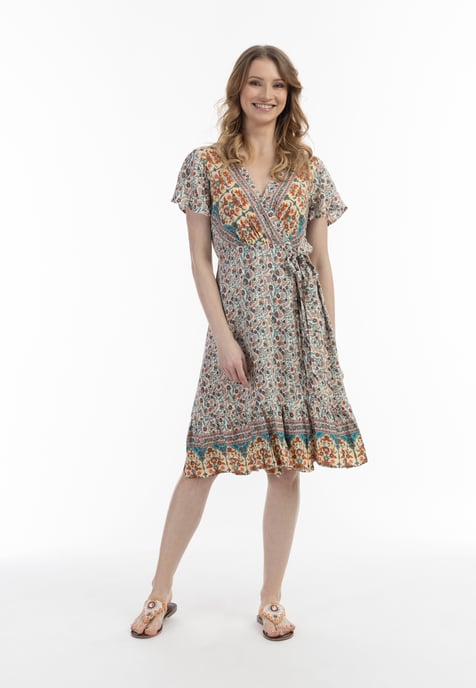 usha Sommerkleid Damen Wollweiß Mehrfarbig - Image 2