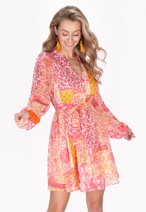 IZIA Kleid Frauen orange mehrfarbig - Image 3