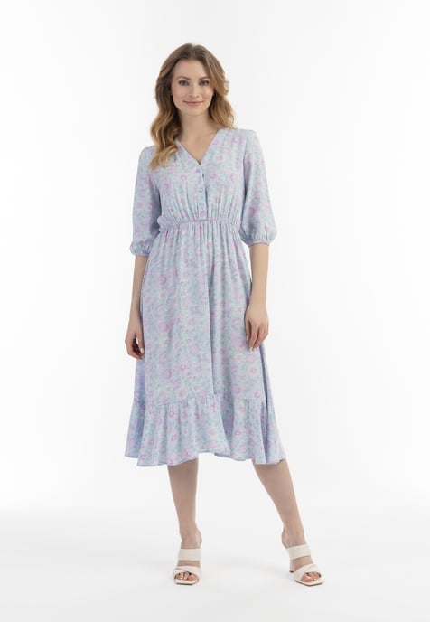 usha Midikleid Damen Türkis Mehrfarbig - Image 2