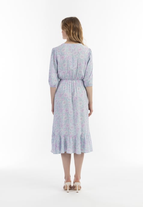 usha Midikleid Damen Türkis Mehrfarbig - Image 4