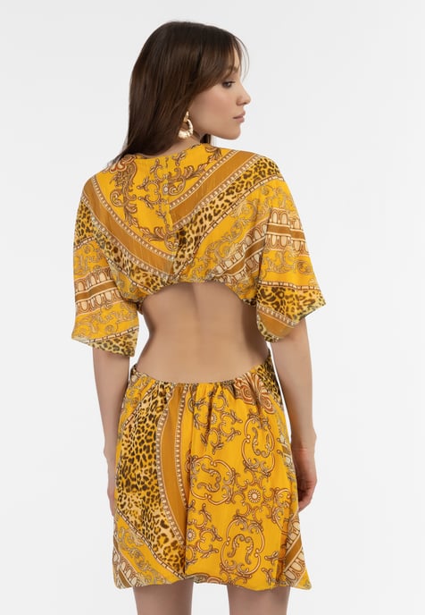 Faina Minikleid mit Cut-outs Damen gelb - Image 4