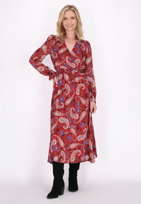 usha Kleid Damen Rot Mehrfarbig - Image 3