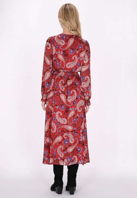 usha Kleid Damen Rot Mehrfarbig - Image 4