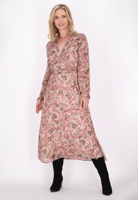 usha Kleid Damen Wollweiß Mehrfarbig - Image 3
