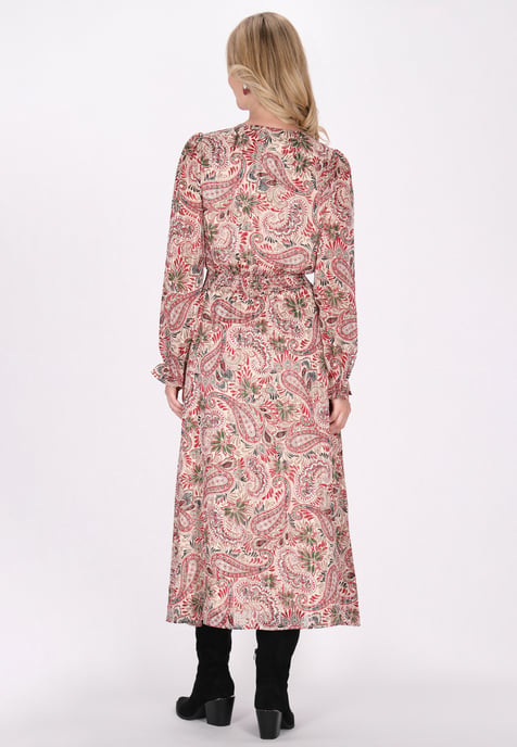 usha Kleid Damen Wollweiß Mehrfarbig - Image 4