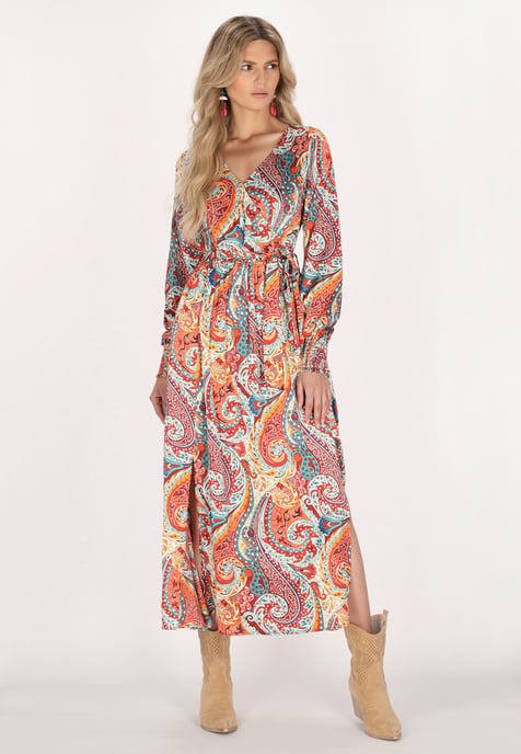 usha Kleid Damen Orange Mehrfarbig - Image 2